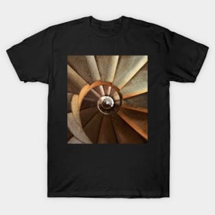 Symmetric Spiral Staircase Coloured Photography T-Shirt